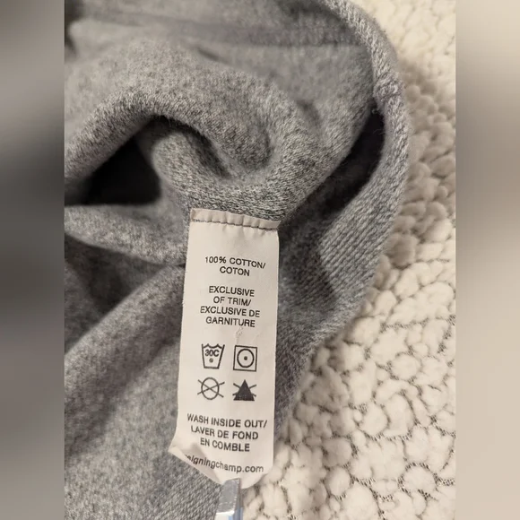 Reigning Champ Mélange Loopback 1/2 Half-Placket Snap Button Heathered Grey M - Picture 13 of 14